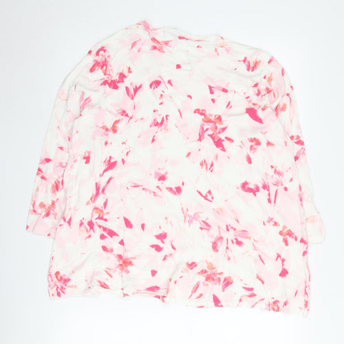 Marks and Spencer Women's Pink Floral Pullover Jumper Size 18