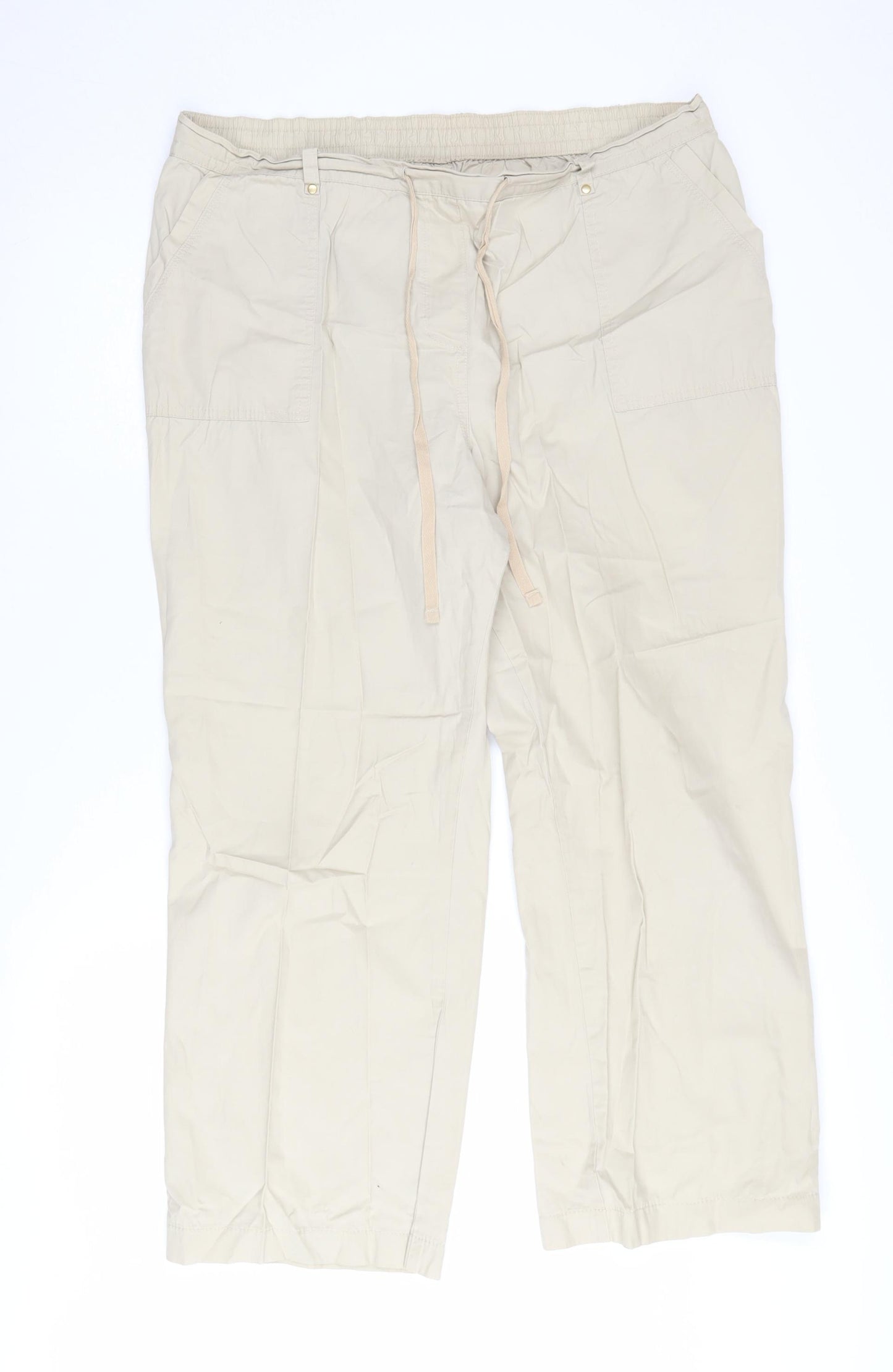 Marks and Spencer Women's Beige Cargo Trousers Size 18