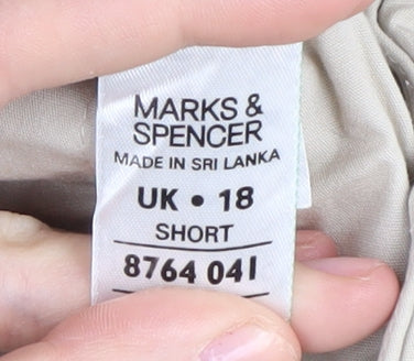 Marks and Spencer Women's Beige Cargo Trousers Size 18