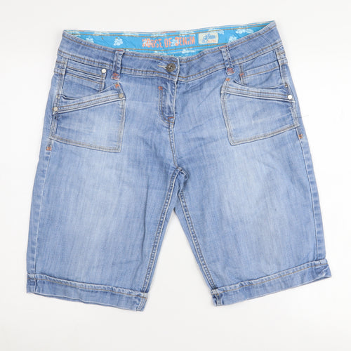 House of Denim Women's Blue Bermuda Shorts Size 16