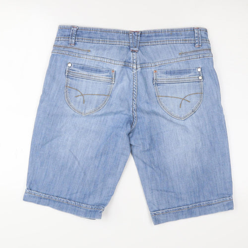 House of Denim Women's Blue Bermuda Shorts Size 16
