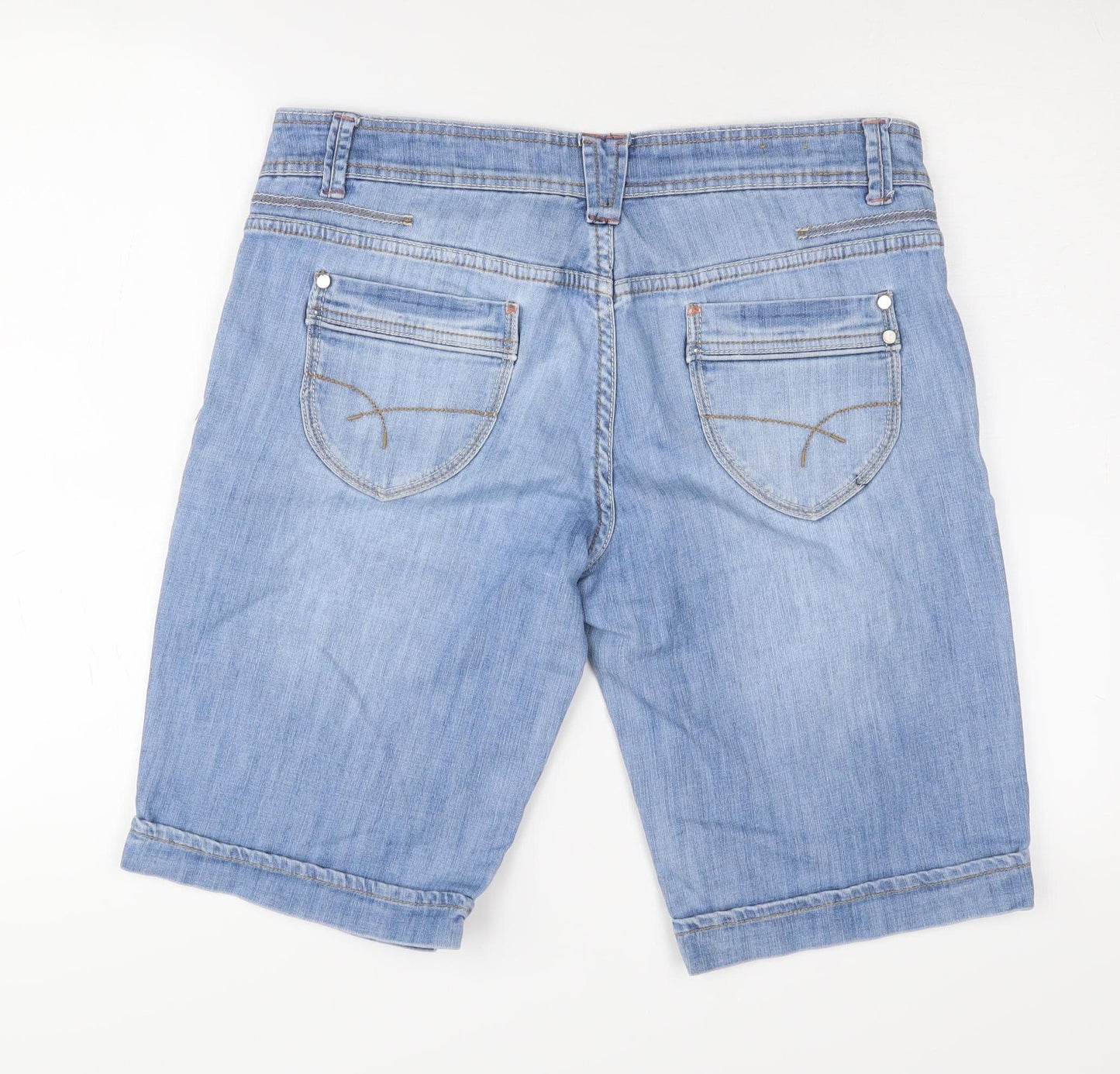 House of Denim Women's Blue Bermuda Shorts Size 16