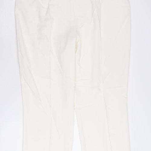 Classics Women's White Trousers L Elastic Waist