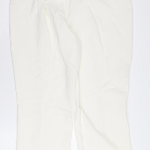 Classics Women's White Trousers L Elastic Waist
