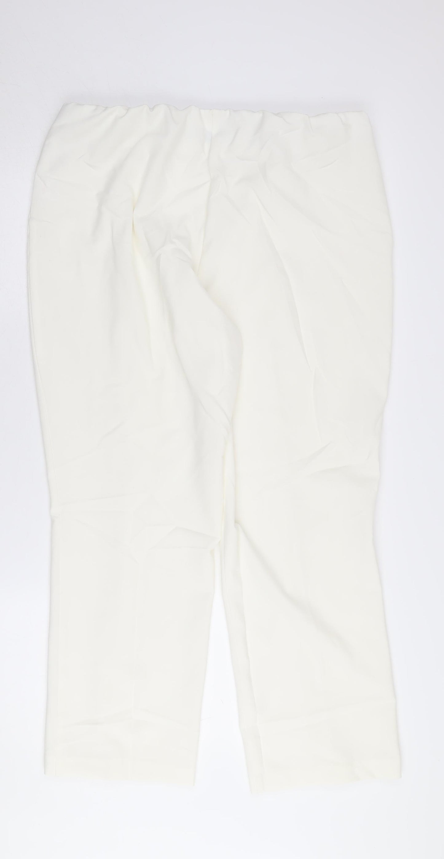 Classics Women's White Trousers L Elastic Waist
