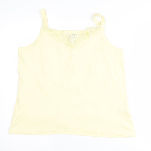Berketex Women's Yellow Cotton Camisole, Size 18