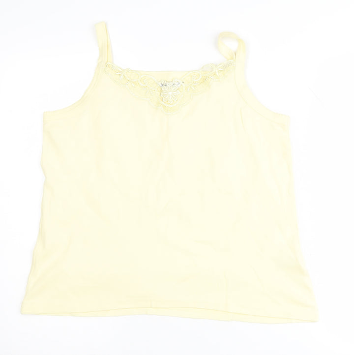 Berketex Women's Yellow Cotton Camisole, Size 18