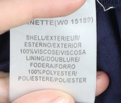 Derhy Women's Blue Party Dress, M, Beaded Accents