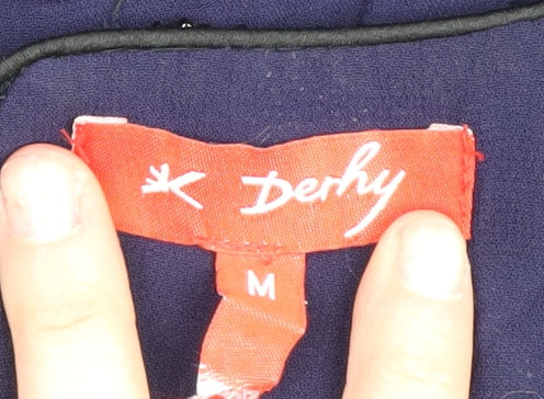 Derhy Women's Blue Party Dress, M, Beaded Accents