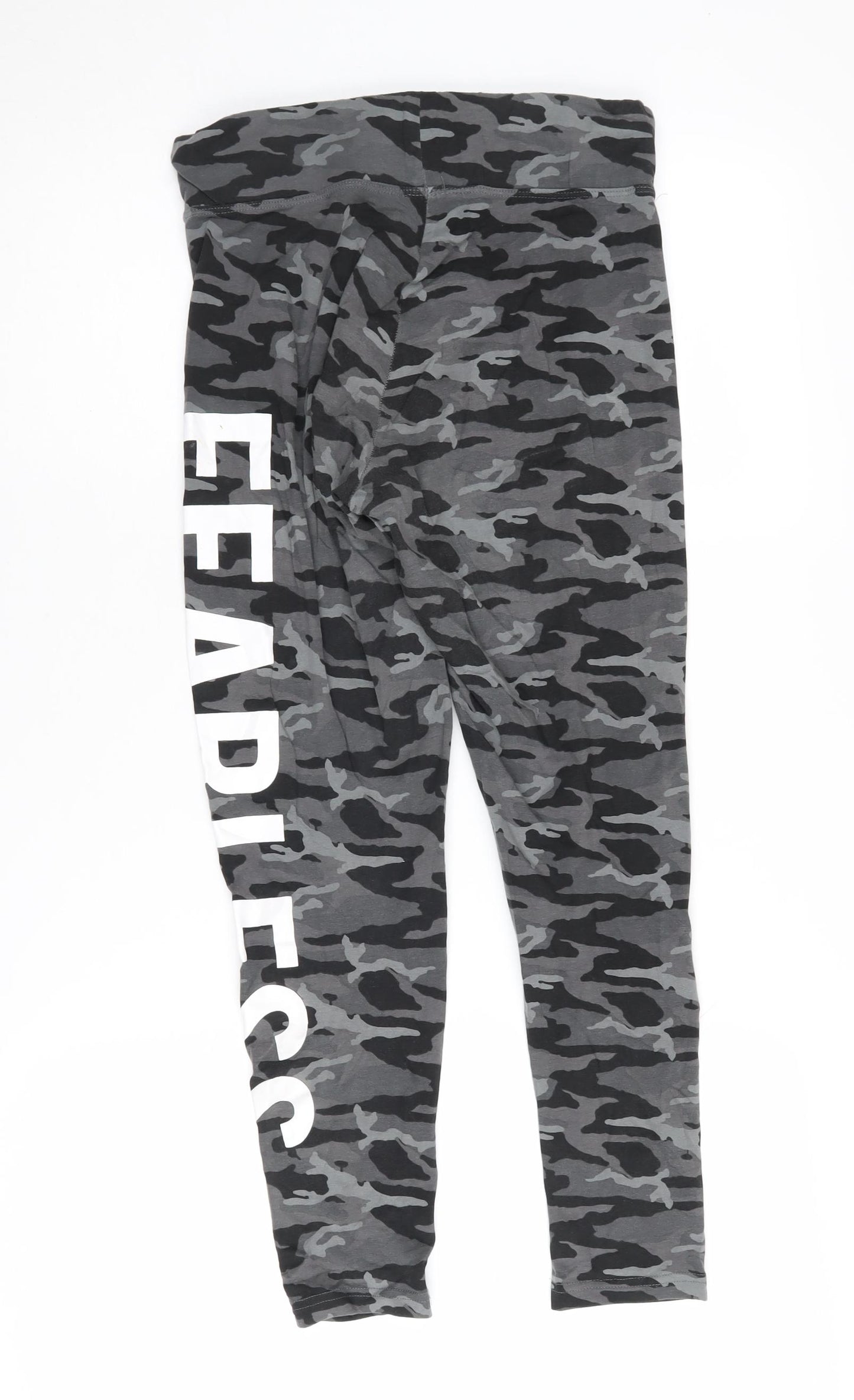 Golddigga Women's Grey Camo Activewear Leggings Size 10