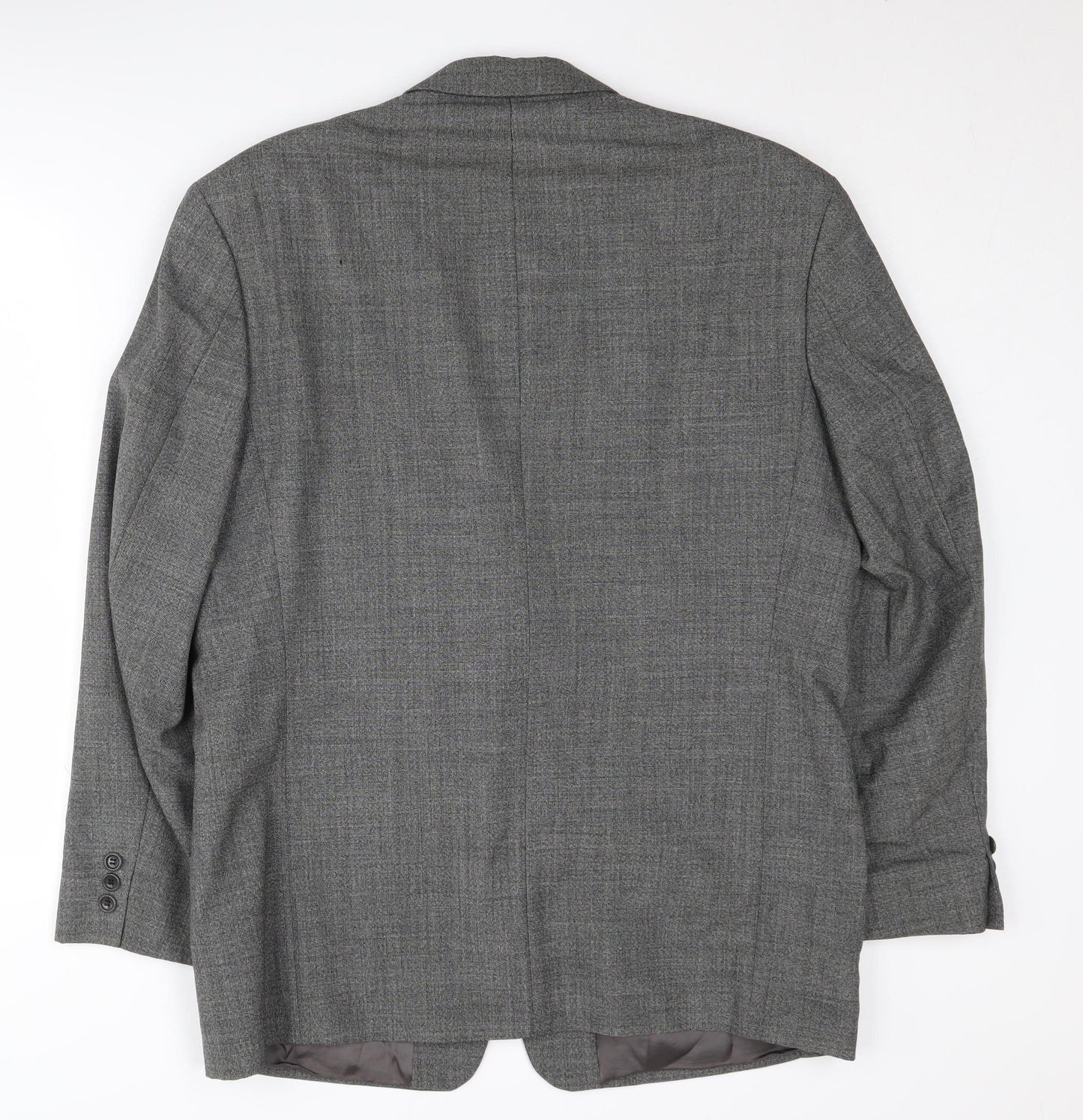 Marks and Spencer Men's Grey Check Blazer, Size 40S