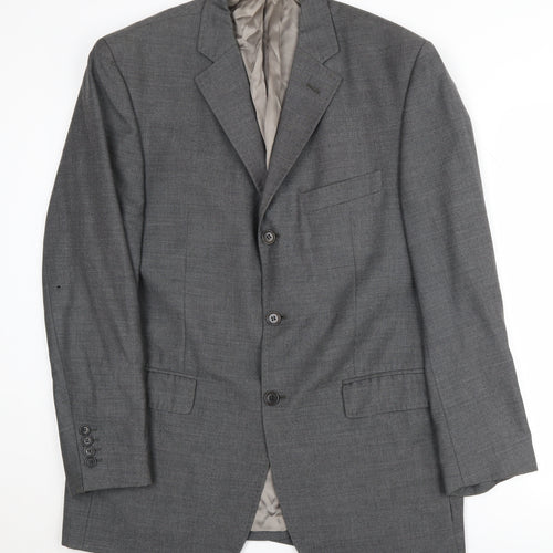Marks and Spencer Men's Grey Medium Wool Suit Jacket 40R