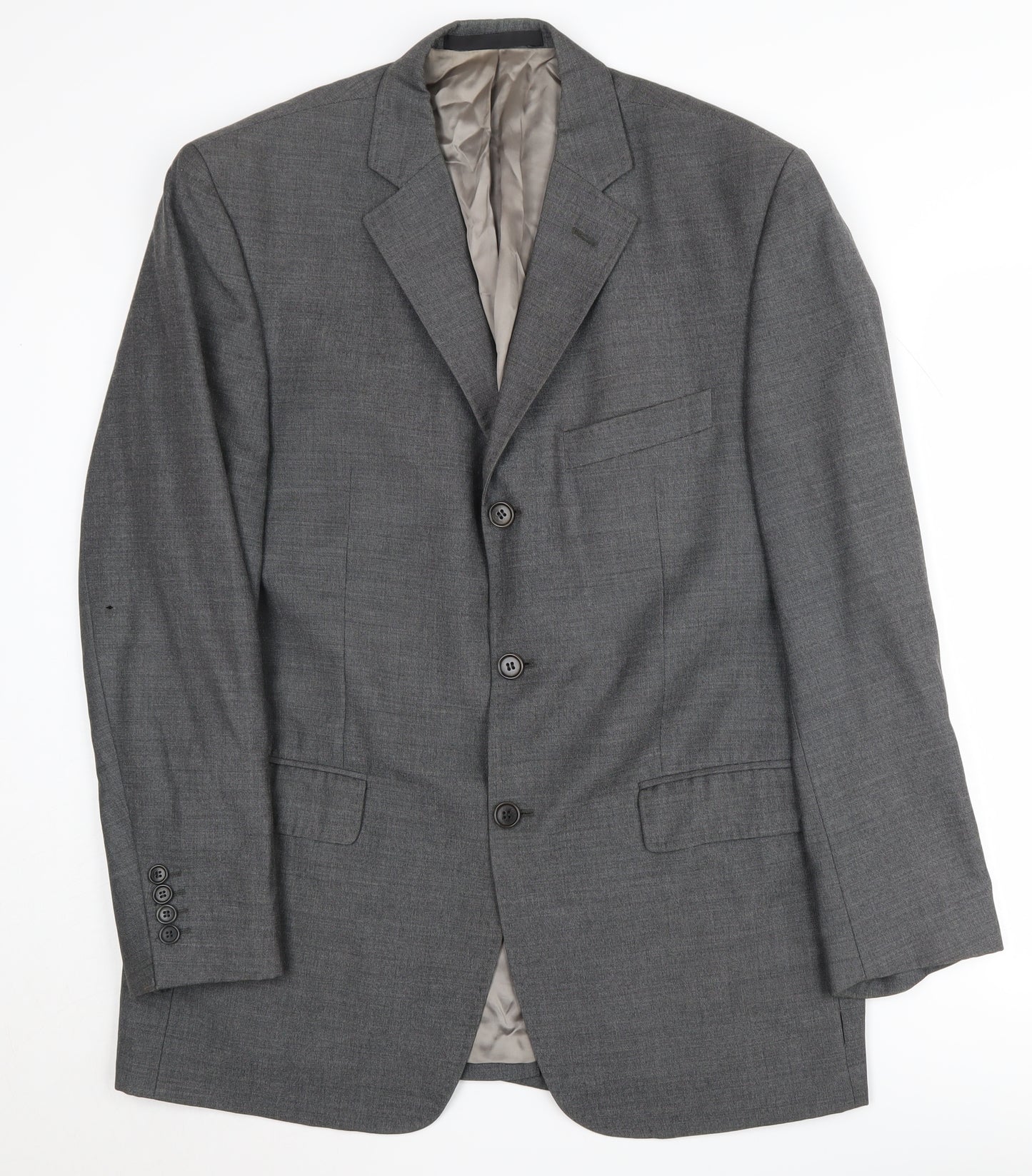 Marks and Spencer Men's Grey Medium Wool Suit Jacket 40R