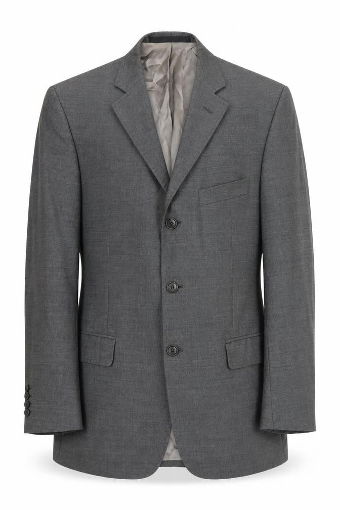 Front view of Marks & Spencer Men's Grey Medium Wool Suit Jacket 40R