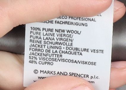 Marks and Spencer Men's Grey Medium Wool Suit Jacket 40R