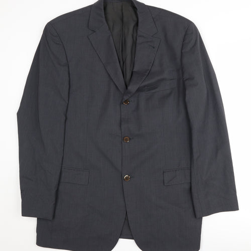 Hugo Boss Men's Blue Suit Jacket, Size 40, Wool