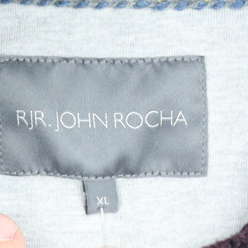 RJR John Rocha Men's Black XL Henley Jumper