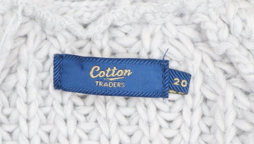 Cotton Traders Women's Grey Cardigan Size 20 Relaxed Fit