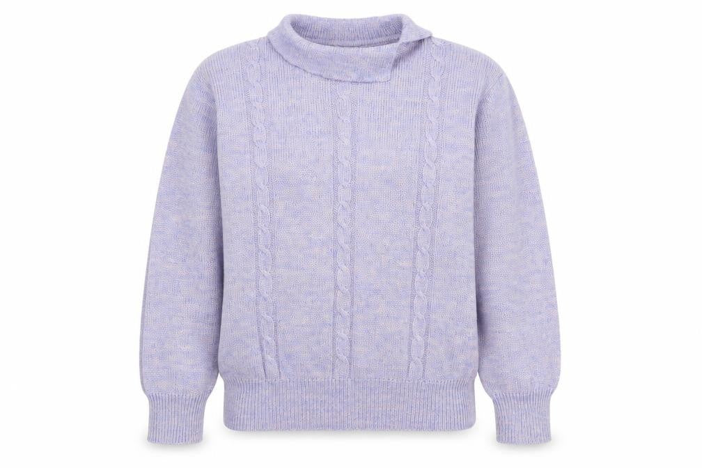 Littlewoods Women’s Purple Mock Neck Wool Blend Jumper