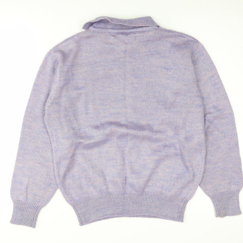 Littlewoods Women’s Purple Mock Neck Wool Blend Jumper