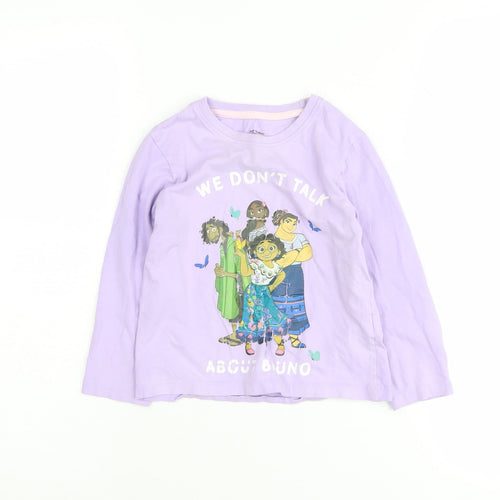 Disney Girls Encanto Purple Long Sleeve T-Shirt 3-4 Years