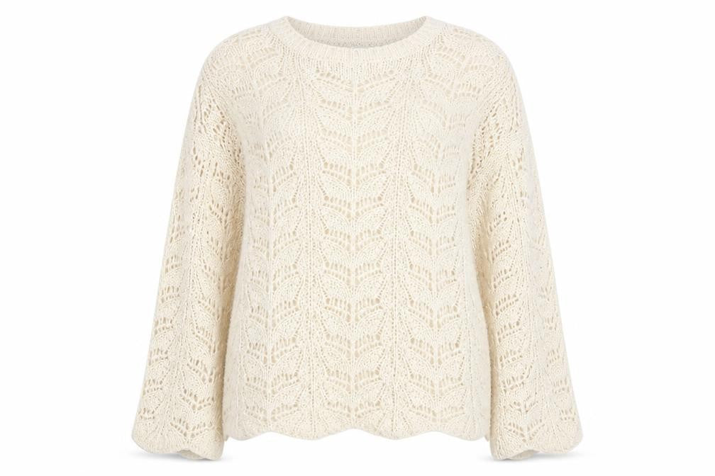 Front view of Zara Women's Ivory Knit jumper L