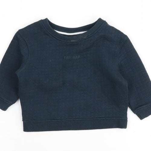 Firetrap Unisex Baby Pullover Jumper, Blue, 12-18 Months