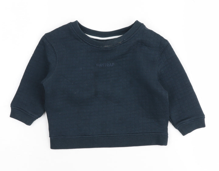 Firetrap Unisex Baby Pullover Jumper, Blue, 12-18 Months