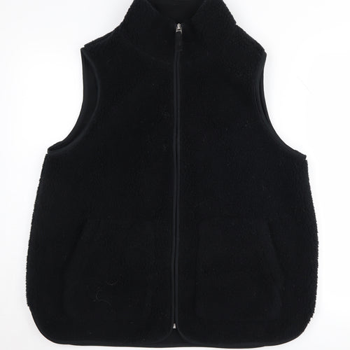 Marks and Spencer Women's Black Fleece Waistcoat Size 14