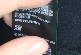 Marks and Spencer Women's Black Fleece Waistcoat Size 14