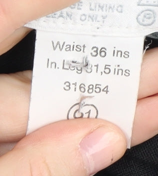 The Burton Collection Men's Black Dress Pants 36