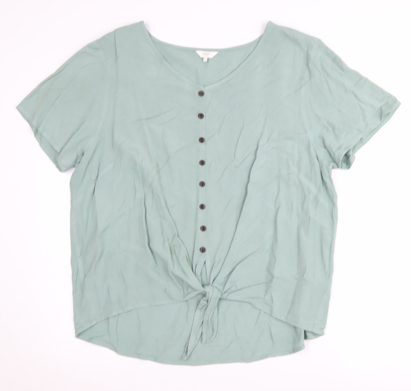 Cotton Traders Women's Green Blouse - Size 18