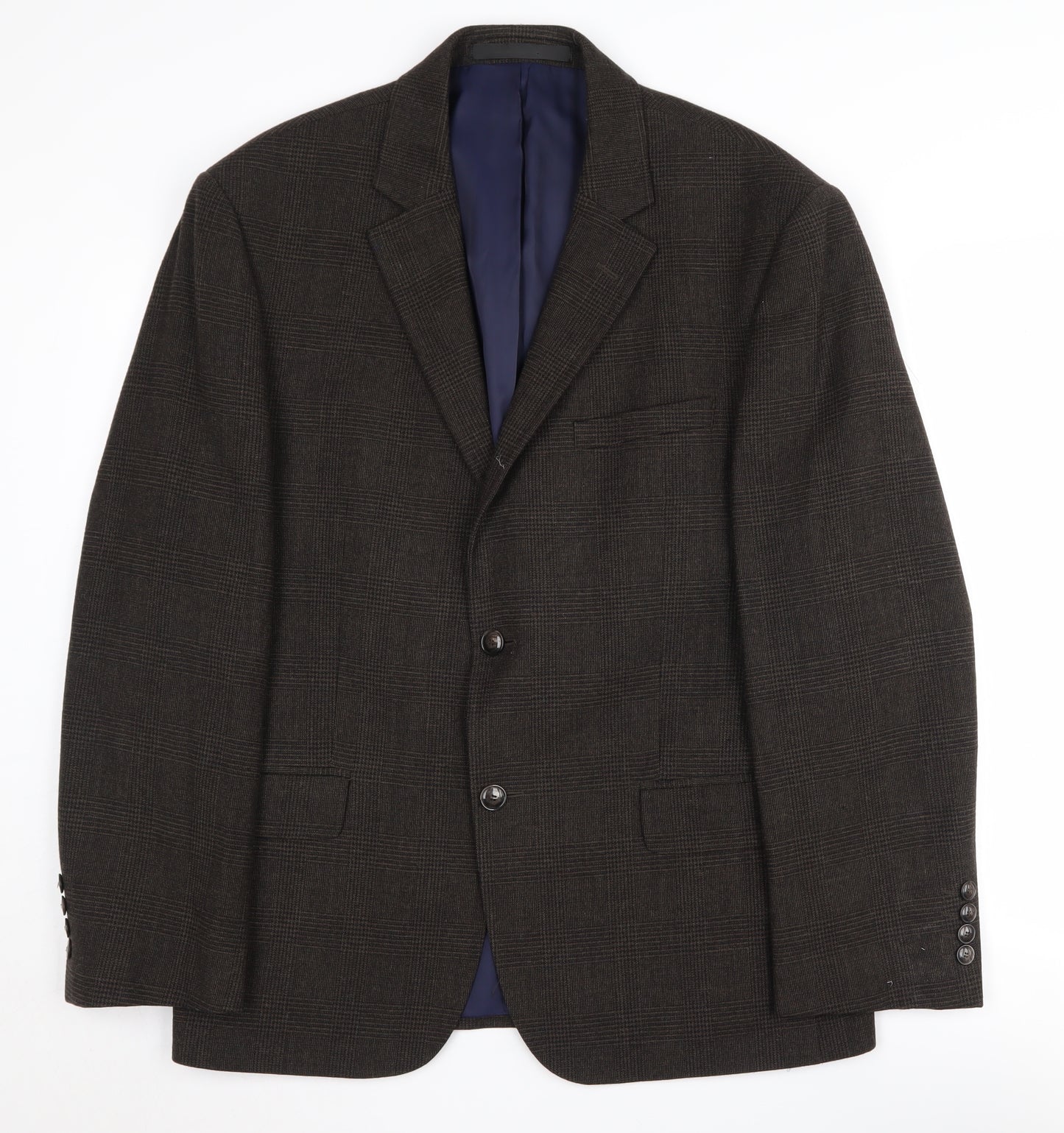 Marks and Spencer Men's Brown Check Blazer, 40S