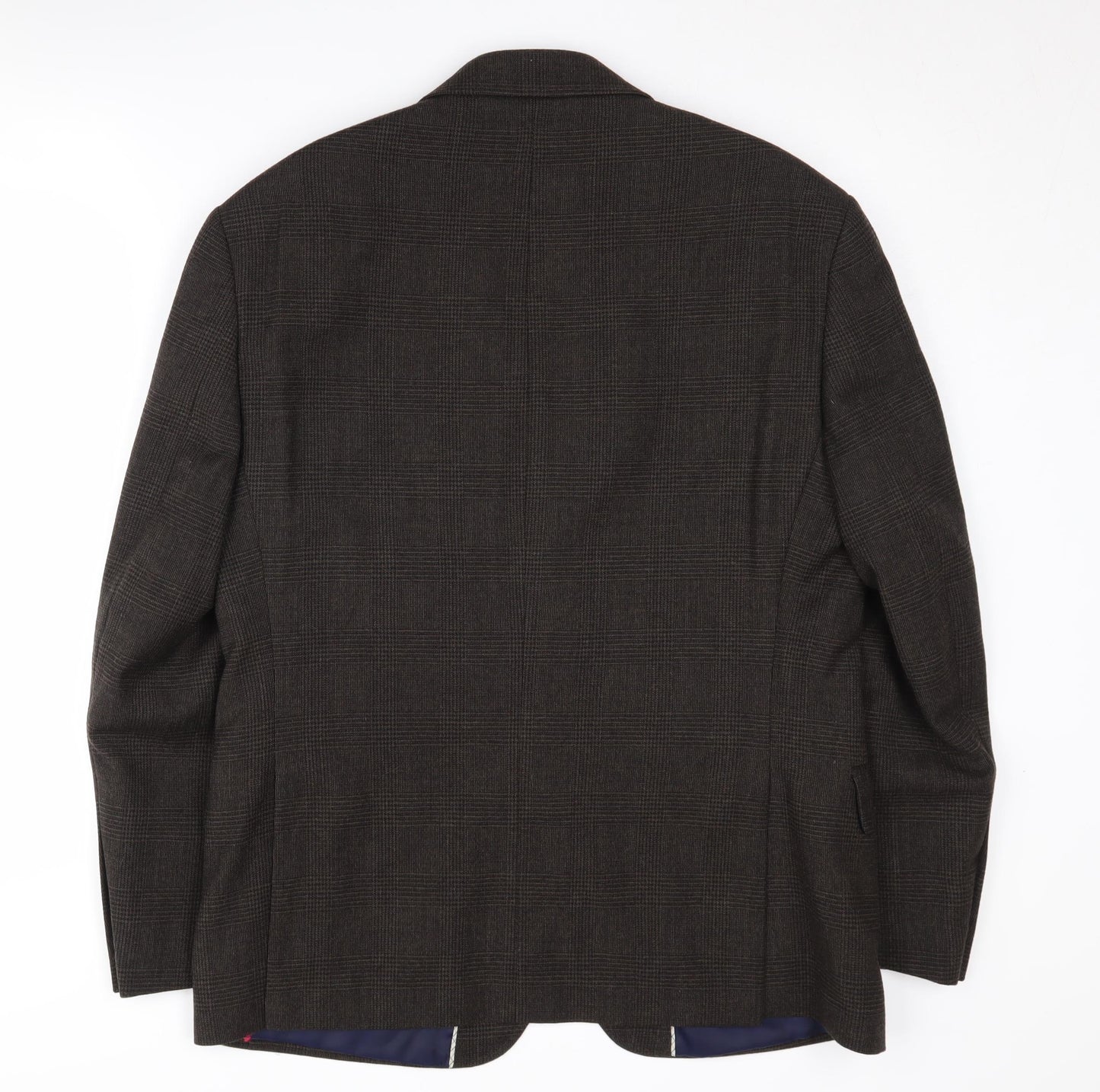 Marks and Spencer Men's Brown Check Blazer, 40S