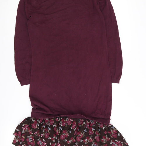 Next Women's Purple Jumper Dress Size 8