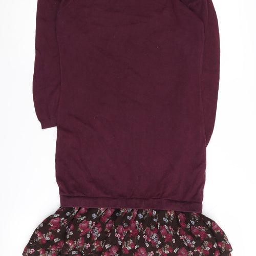 Next Women's Purple Jumper Dress Size 8