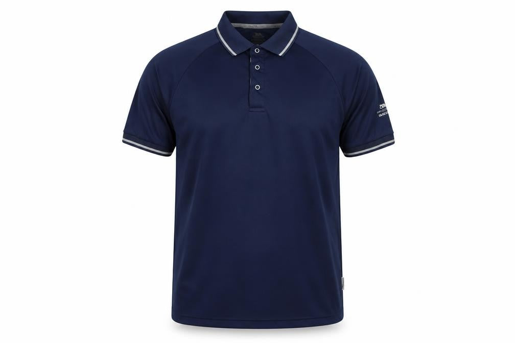 Trespass Men's Blue Polo Shirt L with Moisture Wicking