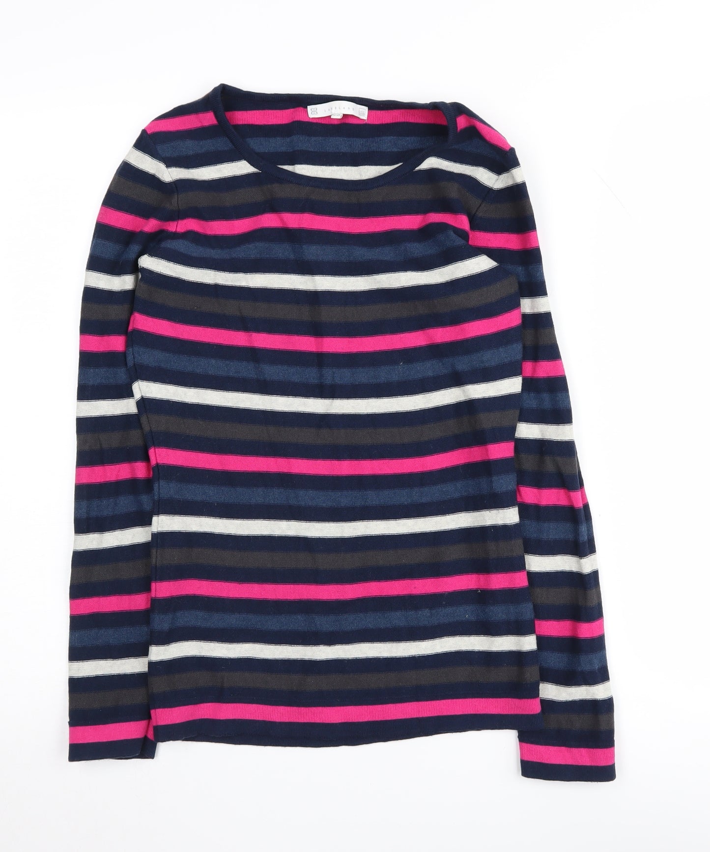 Lakeland Women's Multicoloured Striped Jumper Size 10