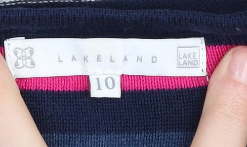 Lakeland Women's Multicoloured Striped Jumper Size 10