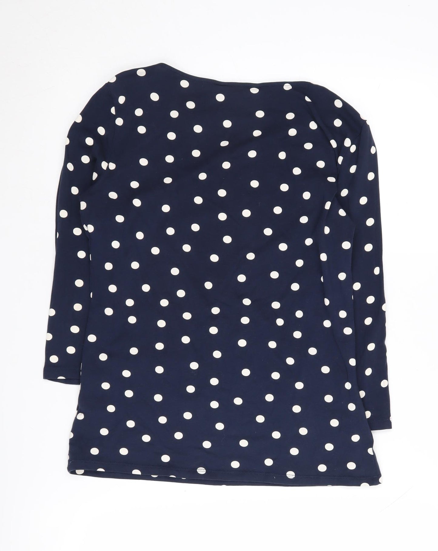 Marks and Spencer Women's Polka Dot Blue T-Shirt Size 10