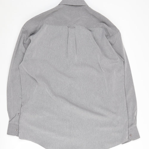 Petroleum Men's Grey Button-Up Long Sleeve Shirt - L