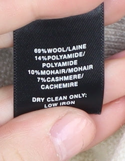 Lafayette 148 Women's Beige Roll Neck Knit Jumper XS