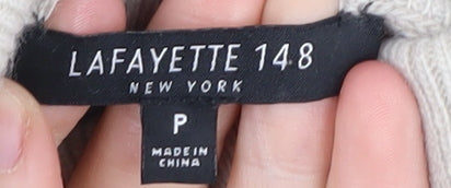 Lafayette 148 Women's Beige Roll Neck Knit Jumper XS