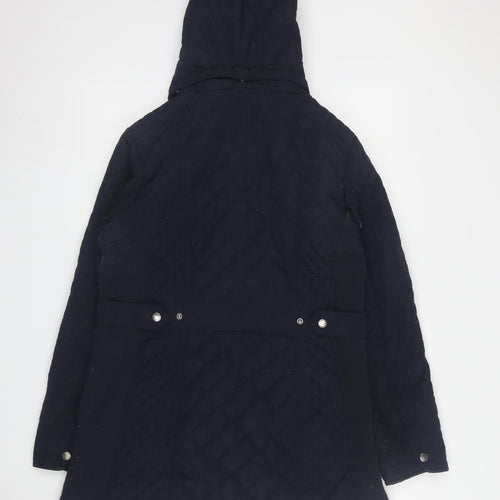 Cambridge Women's Black Quilted Hooded Jacket M