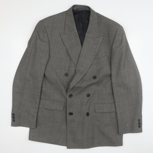 Debenhams Grey Wool Blazer, Size L, Classic Style