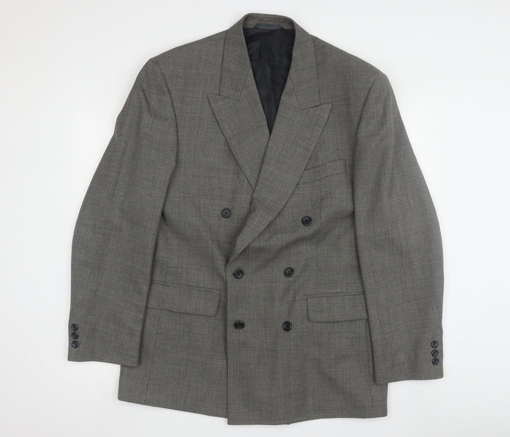 Debenhams Grey Wool Blazer, Size L, Classic Style