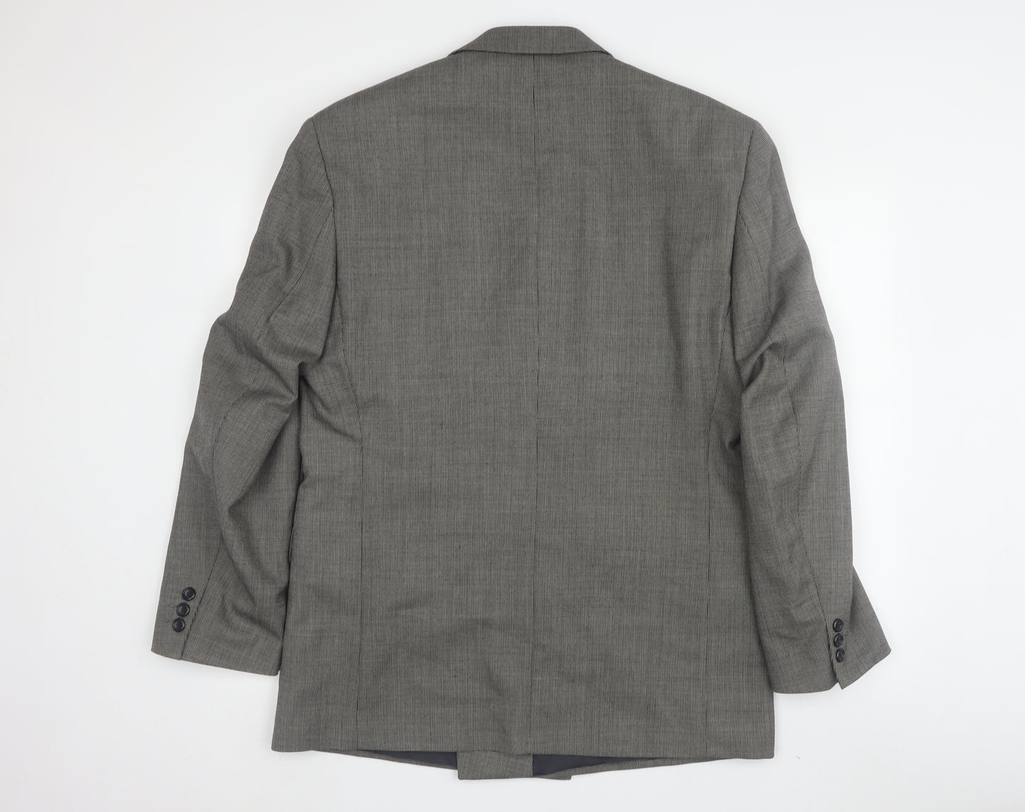 Debenhams Grey Wool Blazer, Size L, Classic Style