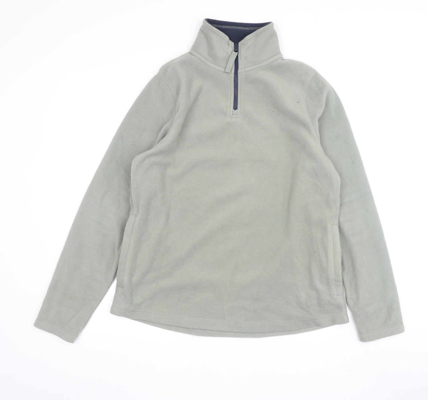 Weird Fish Women's Grey 1/4 Zip Fleece Sweatshirt Size 14