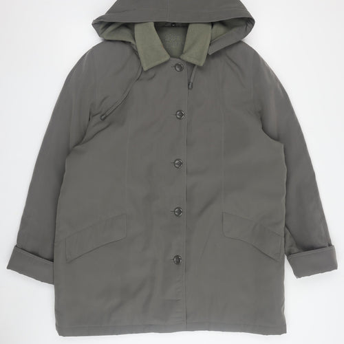 Bonmarché Women's Green Hooded Parka Coat Size M