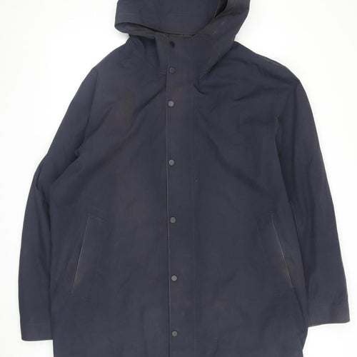 Uniqlo Men's Black XL Long Waterproof Rain Coat